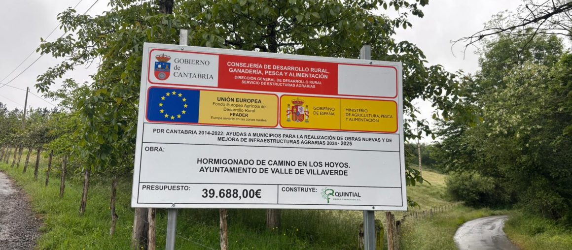 Hormigonado de camino en Los Hoyos